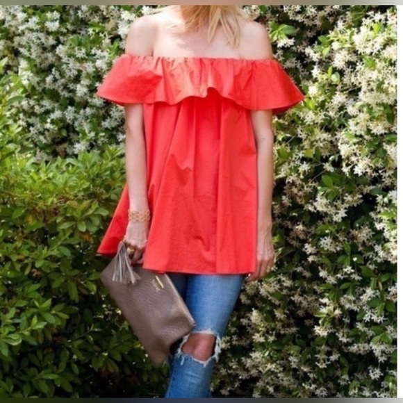 Hatch Maternity • The Chloe Top in Poppy Red o/s - Picture 1 of 9